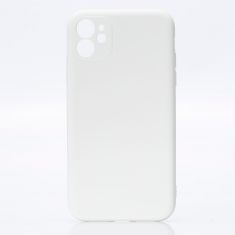 We Coque de protection SILICONE APPLE IPHONE 11 Blanc: Matière silicone - effet mat  toucher doux  semi-rigide