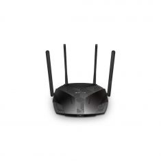 Routeur Wi-Fi 6 Dual-Band AX1500 Vitesse 300 Mbps (2,4 GHz) + 1201 Mbps (5 GHz) 4 antennes externes fixes 2 ports LAN Gigabit 1 port WAN Gigabit Couleur Noir 