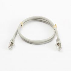 Câble RJ45 Male/Male droit CAT8 S/FTP - Avec snagless - Longueur 1M - Gris - en sachet