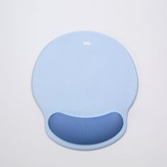 WE POP Tapis de souris avec repose poignet bi-color Bleu: matière tissu - tapis bleu ciel - repose poignet bleu foncé