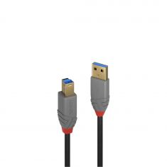 Câble USB 3.2 Type A vers B, 5Gbit/s, Anthra Line, 3m