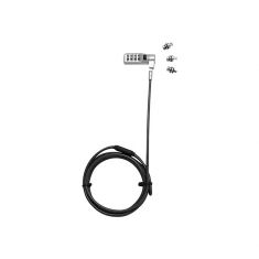 DICOTA Cable anti-vol universel UNIVERSAL SECURITY LOCK  Avec code Longueur 2 M - Noir 3 tetes interchangeables D31713