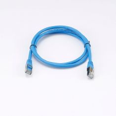 Câble RJ45 Male/Male droit CAT6 F/UTP - Longueur 1M - Bleu - en sachet