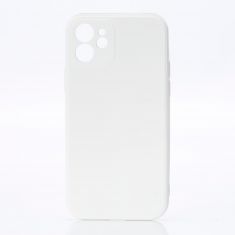 We Coque de protection SILICONE APPLE IPHONE 12 Blanc: Matière silicone - effet mat  toucher doux  semi-rigide