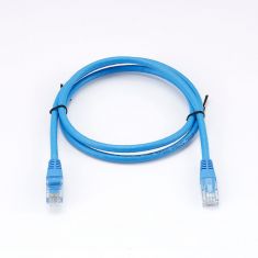 Câble RJ45 Male/Male droit CAT6A U/UTP - Longueur 1M - Bleu - en sachet