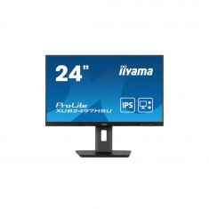 Ecran IIYAMA 24'' Ultra mince Noir IPS 1920x1080 16:9 100Hz 1ms 300 cd/m² HDMI DP 2xUSB-HUB Haut-parleurs 2 x 2W VESA 100x100 15cm pied réglable + Pivot TCO