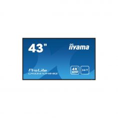 IIYAMA LFD 43" dalle IPS 4K UHD 3840x2160 16:9 24/7 VGA 3xHDMI USB  HPs 500cd/m² 8ms VESA 400x400 Paysage/portrait, Media Player LH4341UHS-B2