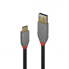 Câble USB 3.2 type A vers C, 10Gbit/s, 5A, PD, Anthra Line, 1m