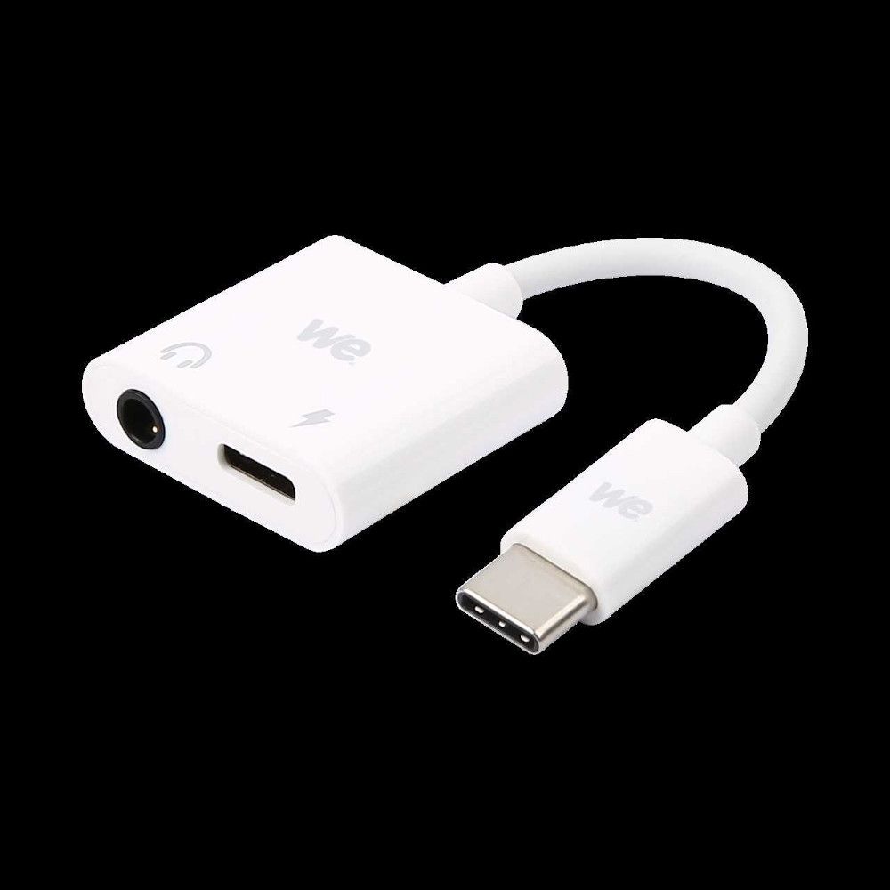 WE Adaptateur USB C vers USB C et Jack femelle 3,5mm, adaptateur 2
