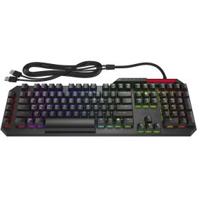 Clavier OMEN HP Sequencer Gaming retroeclairage RGB, commutation optico- mecanique, tps de réponse 0,2ms, 37,68 x 16,98 x 4,65, 2VN99AA 