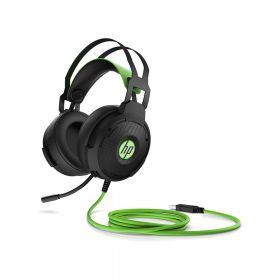 Casque de jeu Stereo HP Pavilion 600 Noir/vert surround virtuel 7.1, bandeau léger sadapte à la morphologie, coussinet doux cuir synthétique 4BX33AA#ABB 